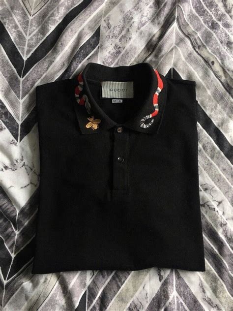 gucci bumble bee polo shirt|Gucci polo shirt snake.